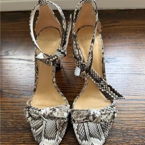 Alexandre Birman Snakeskin Heels - Black and White